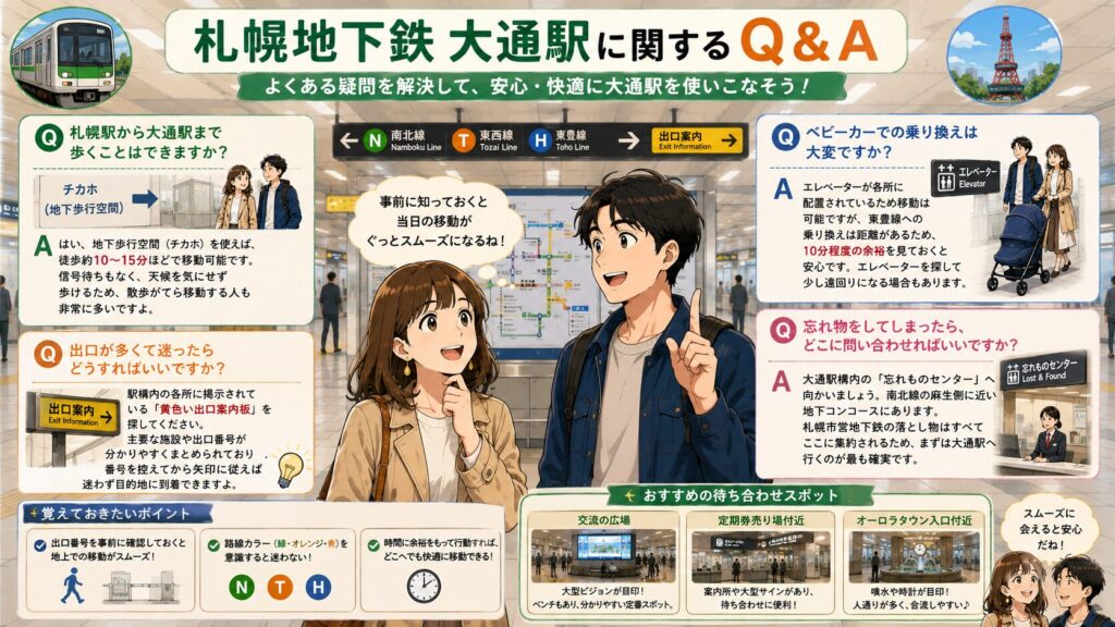札幌地下鉄大通駅Q&A
