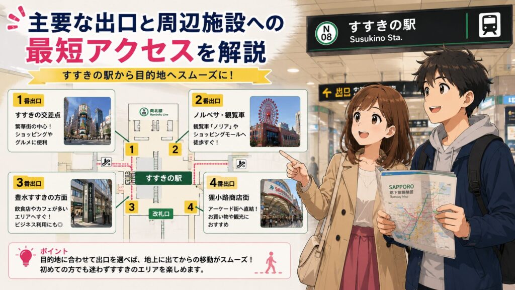 札幌地下鉄南北線 すすきの駅出口